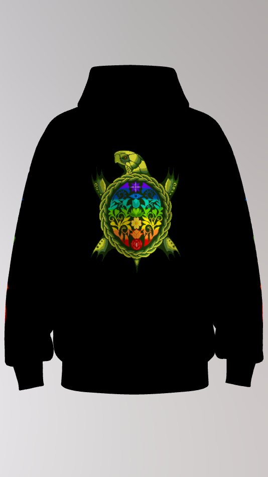 7 Chakras Turtle Hoodie